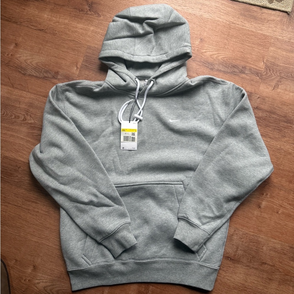 Nike tech Gray Pullover Hoodie with Drawstring